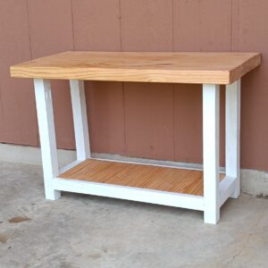 Rustic Entryway Bench with Storage