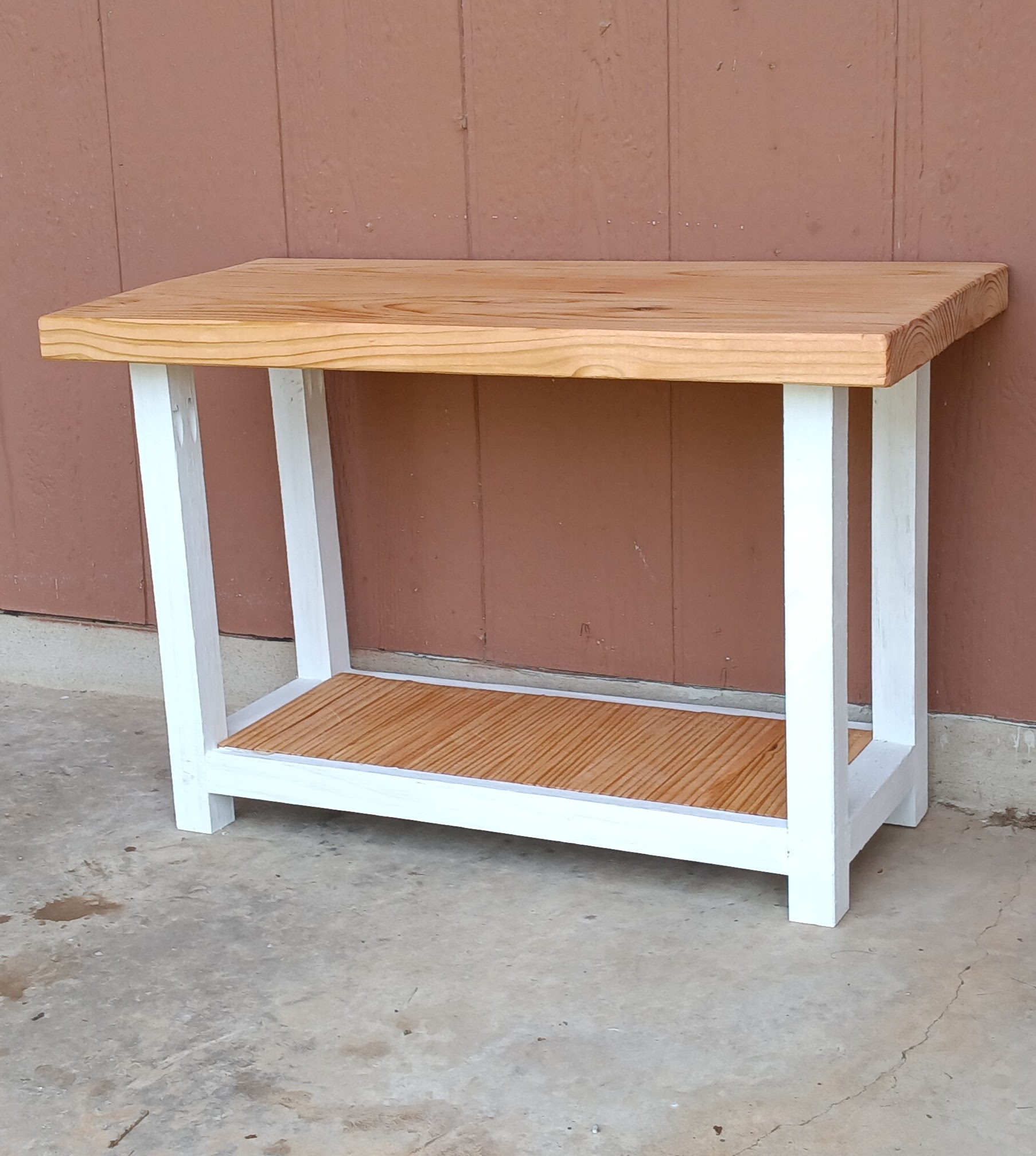 Rustic Entryway Bench with Storage